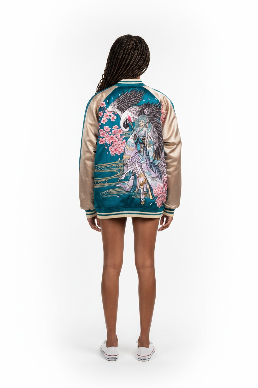 Blouson Sukajan Japonais – Miko et Grue